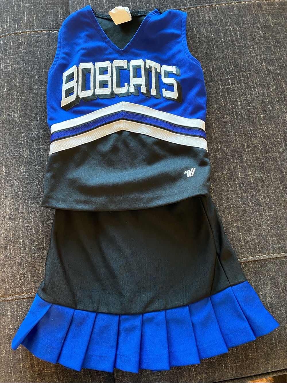 Varsity Bobcats Blue and Black Cheer uniform YM